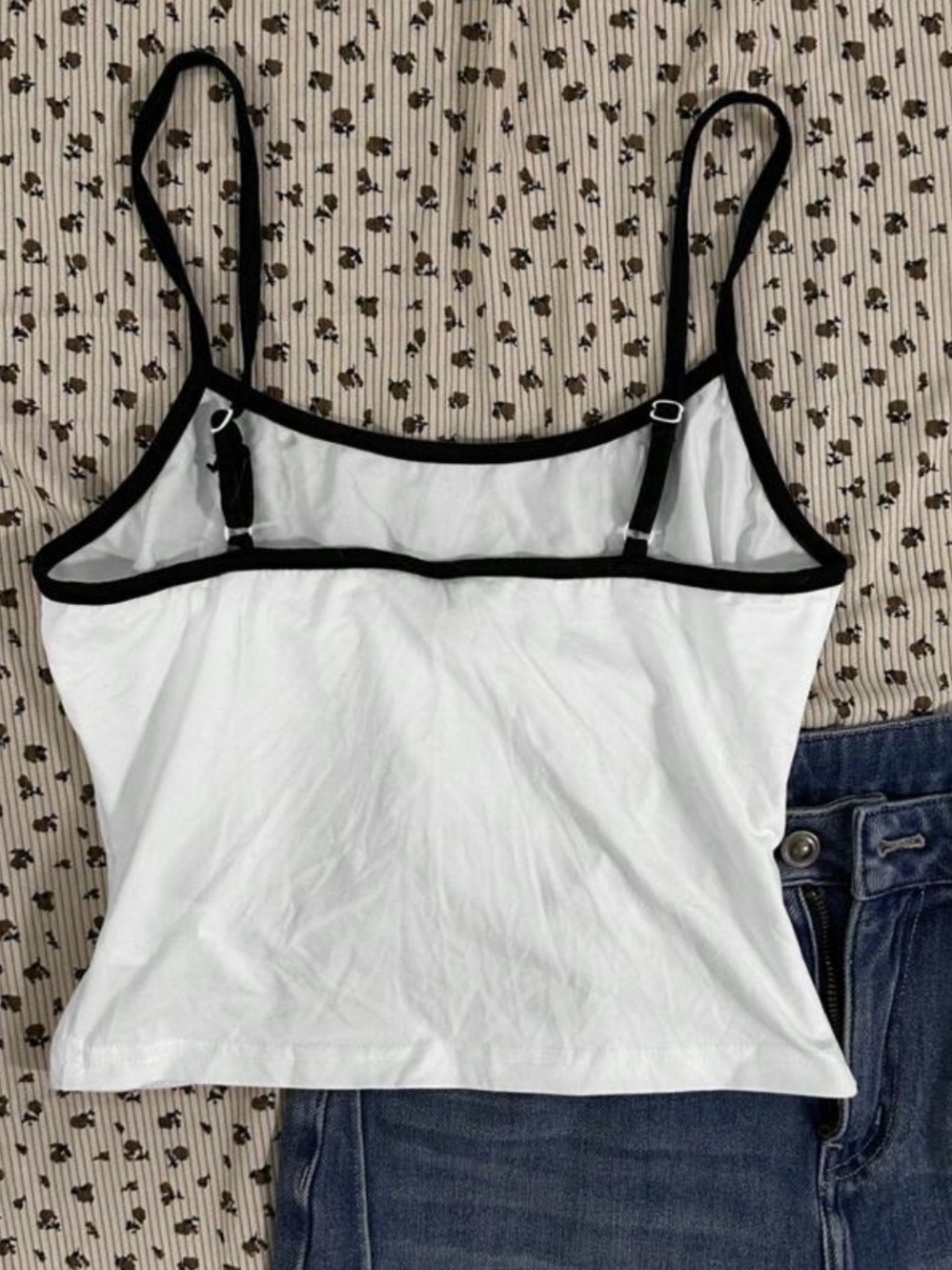 White & Black Grunge Skeleton Print Top NEW ๐ท๏ธ - Picture 2 of 3